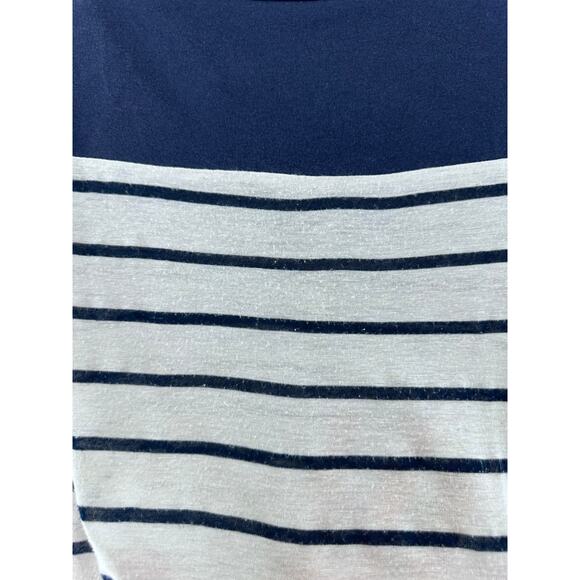 BDG Woman's sz M Striped Navy and White Boatneck T Shirt Tunic Urban Outfitters - Picture 3 of 6